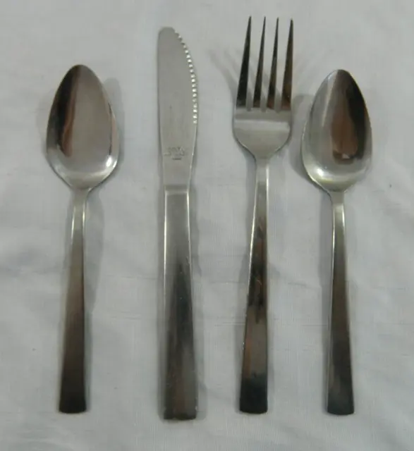 Vintage 4 Delta Airlines ABCO Stainless Silverware Fork Knife Spoons Flatware