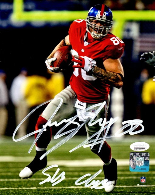 Jeremy Shockey autographed signed inscribed 8x10 photo New York Giants JSA COA