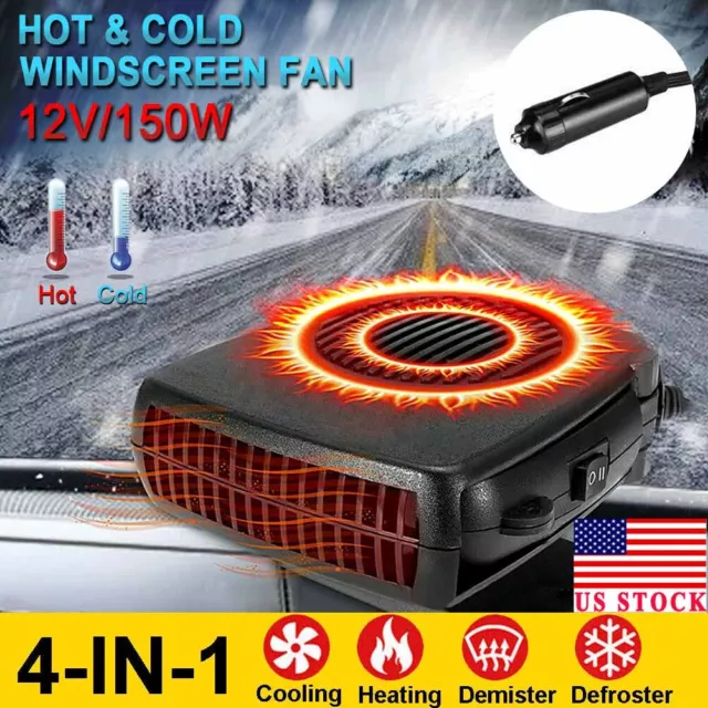 12V DC Car Auto Portable Defroster Demister Electric Heater Heating Cooling Fan