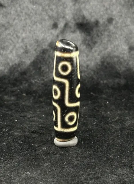 Very Rare Genuine Ancient Natural Indo Tibetan Agate Dzi Old Bead With 9 Eyes