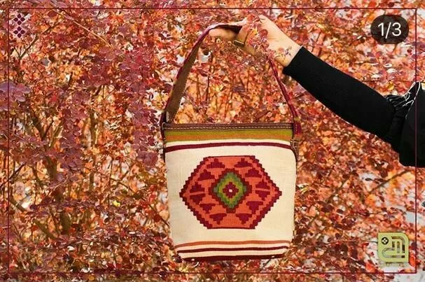 Annie Art Craft - Kilim Bag - Medium - Ecru Color - Creative Design