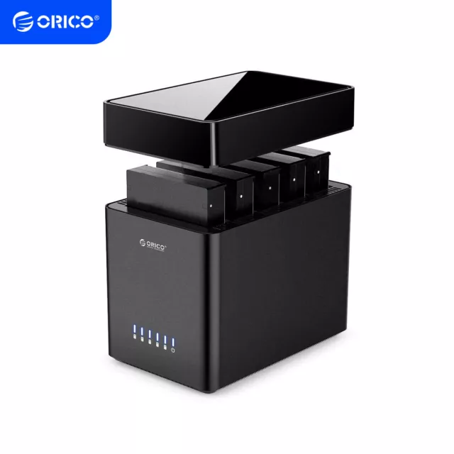 ORICO 5Bay Hard Drive Enclosure Type-C to SATA 3.5'' HDD SSD Enclosure Tool-Free