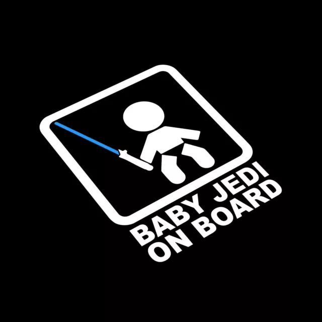 Baby Jedi On Board Decal Sticker For Car Van Caravan Star Wars SkyWalker 4x4