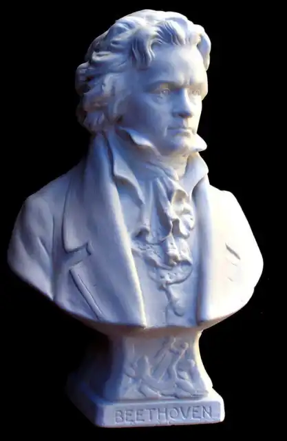 Ludwig Van Beethoven Sculpture Bust Piano Shelf Figurine Statue Home Decor 30cm