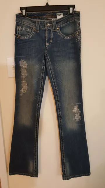 NEW  CRUEL/STELLA Girl Blue Medium Wash Jeans size 1 Long 