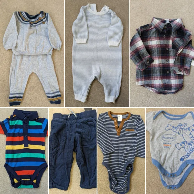 Baby Boys Next H&M Mothercare Nutmeg 3-6 month Clothes Bundle. Some New 8 Items