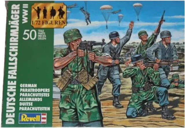 Revell 1:72 Soldatini Da Colorare Ww Ii Deutsche Fallschirmjager Art 2500