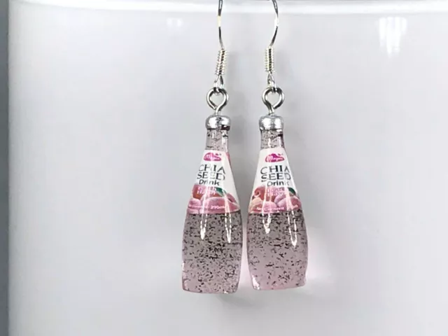 CHIA SEED DRINK earrings dollhouse miniature japanese kawaii earrings cute cool