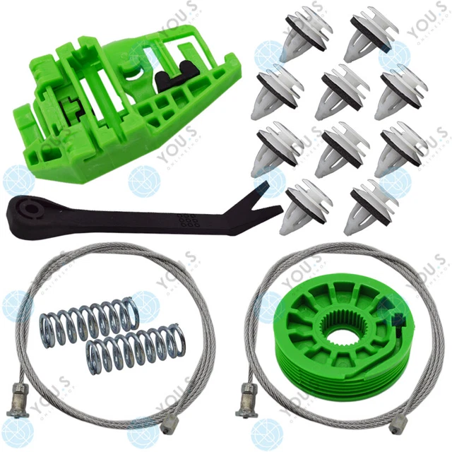 10 Clips Lève-vitre Renault Laguna II, Espace IV/V - Compatible 8200424423 - Pièce Réparation Mécanisme Fenêtre