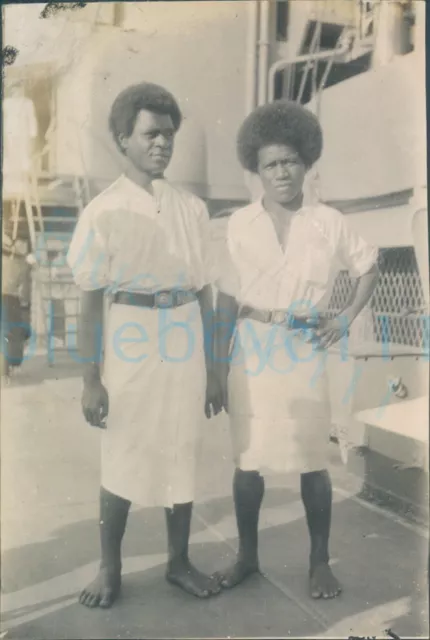 1924 Empire Cruise Photo Locals Natives Suva Fiji 3.2x2.2"