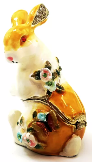 Pillendose Sammlerstück Figur Schmuck Schatulle Ostern Hase Geschenk Deko Box 3