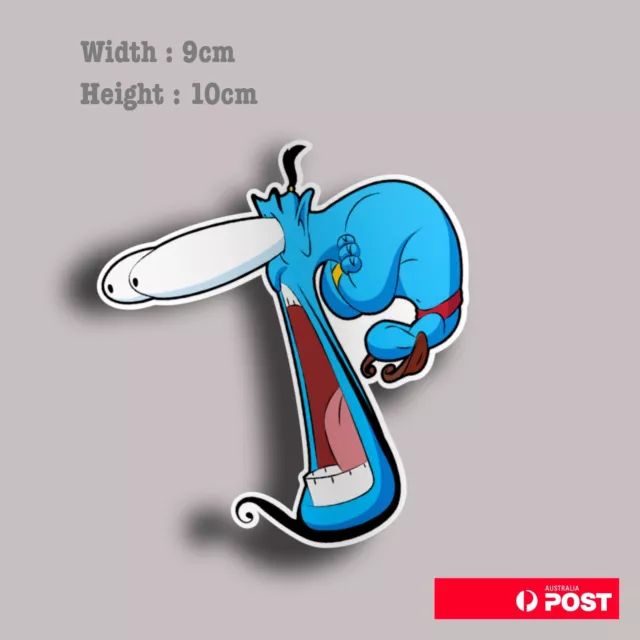 Aladdin Shocked Genie Cartoon Funny Character Vinyl Sticker