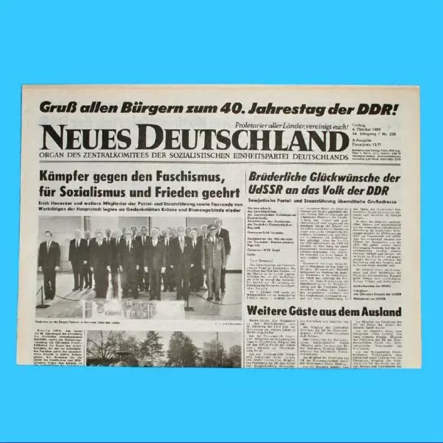 DDR Neues Deutschland Mai 1989 Geburtstag Hochzeit 33. 34. 35. 36. 37. 38. ORG