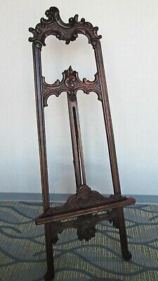 19thC ANTIQUE FRENCH PROVINCIAL MAHOGANY EASEL IN 18thC ROCOCO STYLE, c. 1890