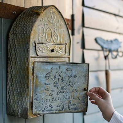 Vintage Wall Mounted Mailbox Cast Mailboxes Retro Outdoors Mail Box Home Birds