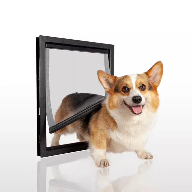 M-XXL 4 Sizes Lockable 2-Way Locking Pet Doors Flaps Fit Large Cat Dog Frame OZ