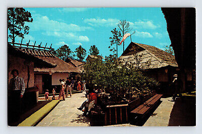 Postcard Florida Daytona Beach FL Marco Polo Park Japanese Village 1960s Chrome