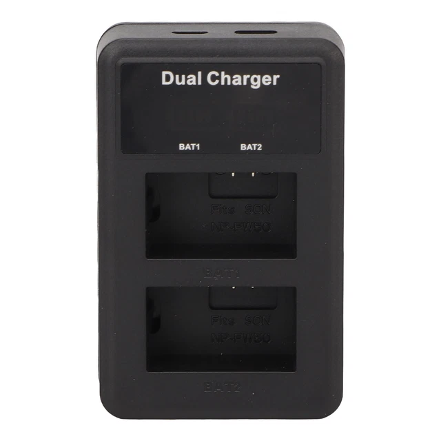 Cargador de cámara doble cargador de batería USB para batería NP FW50 compatible con