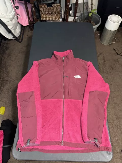 THE NORTH FACE Denali Fleece Jacket Womens XL Polartec Full Zip Pink