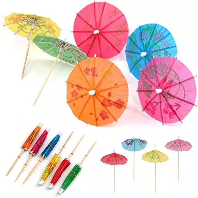 30 x Cocktail Umbrellas Party Drink Decoration Umbrella Birthday Wedding Novelty