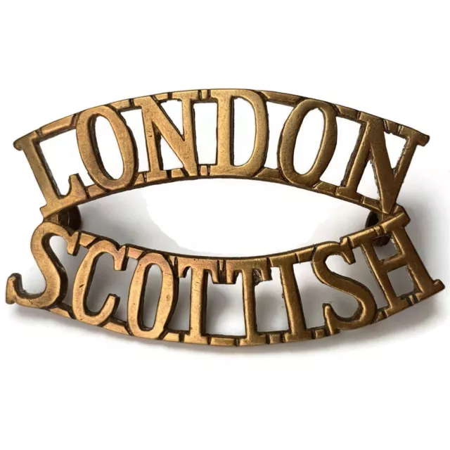 Original 14th Battalion, London Scottish Regiment Shoulder Title Badge