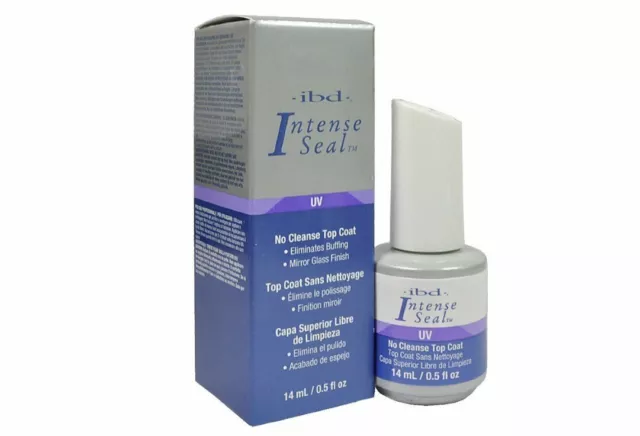 IBD Intense Seal UV/ LED Gel Top Sealer 0.5 oz - Best Top Coat for Acrylic