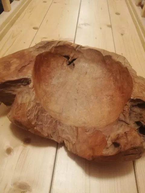 Riesige und wunderschöne Holzschale aus Wurzelholz (Deko, Kunst, Sammler)