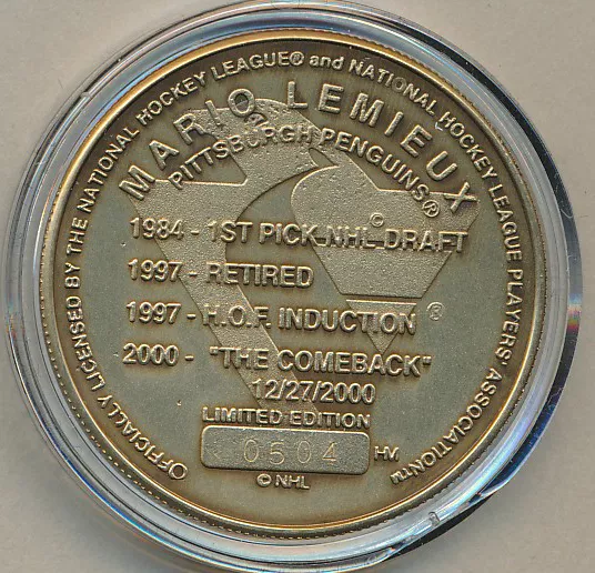 Mario Lemieux Bronze Comeback Commemorative #504 2