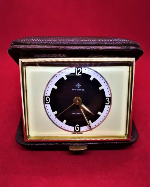 Old Vintage Junghans German Travel Alarm Clock