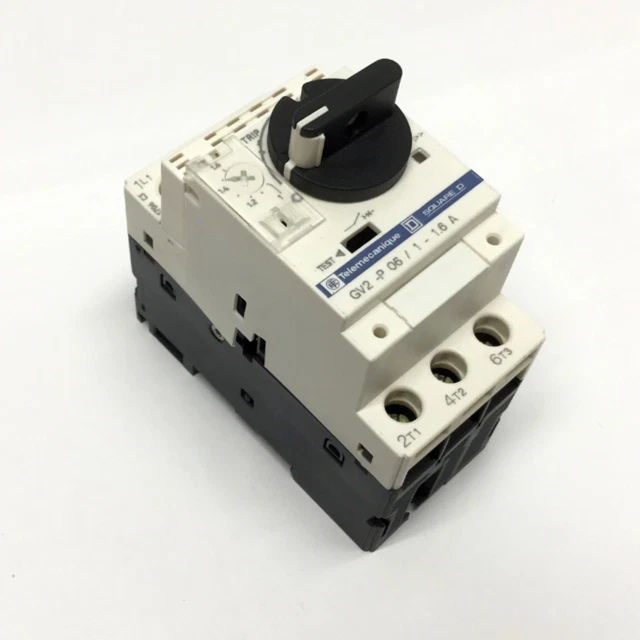 Telemecanique GV2-P06 Manual Motor Starter Circuit Breaker, 1-1.6A, 3-Pole