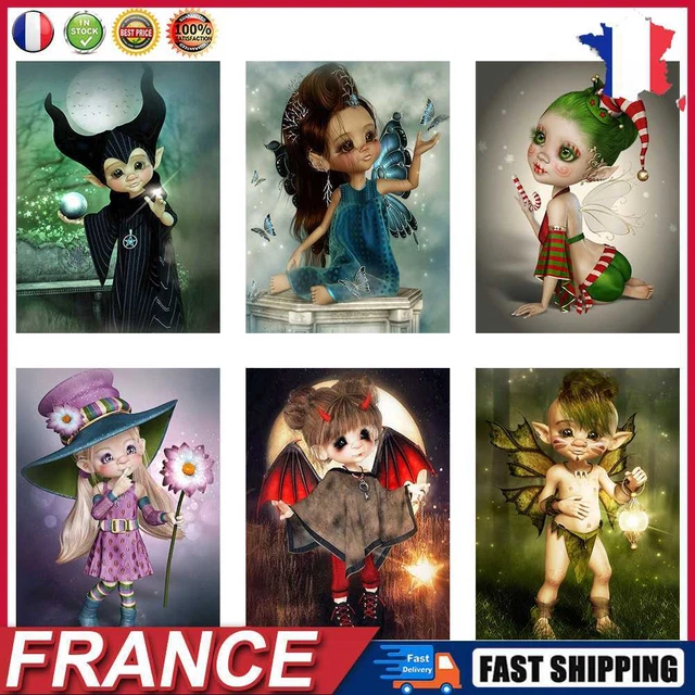 5D Diamond Painting DIY Big eyes elf doll Full Drill Round fr
