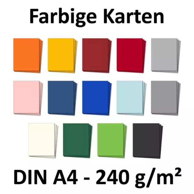 DIN A4 Planokarten Bastelkarton  240 g/m² FarbenFroh by GUSTAV NEUSER