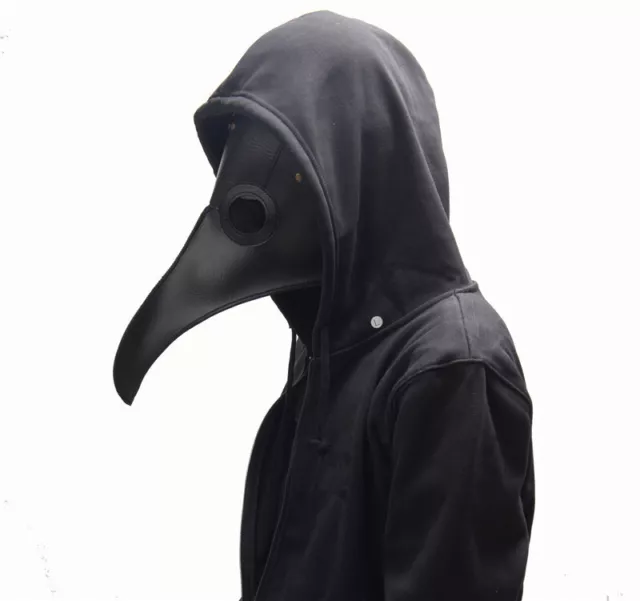 Masquerade Halloween Animal Headwear Leather mask long Bird beak Party Clothing