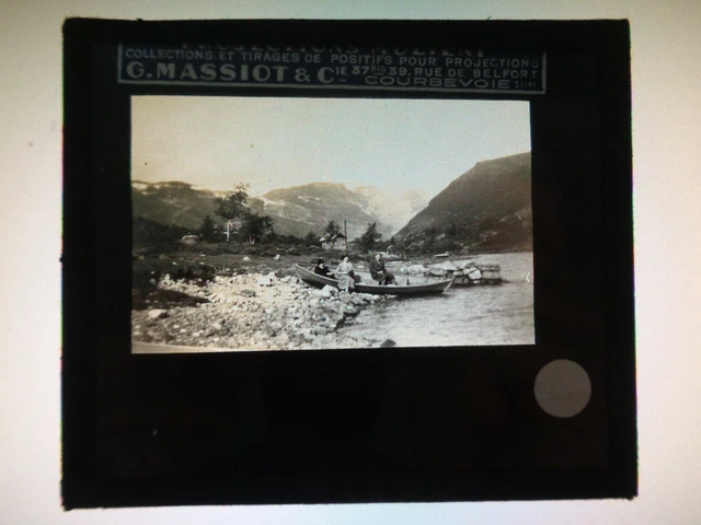 Ancienne Photo Sur Plaque De Verre – Lac De Pierre-Châtel (8,5x10 Cm), Tirage Original Positif