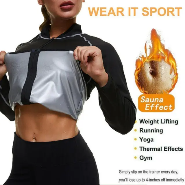 Women Neoprene Full Body Shaper Ultra Sweat Weight Loss Yoga Bodysuit Sauna  Suit