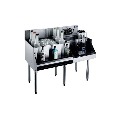 Krowne Metal Royal 1800 Series 54"W Underbar Ice Bin/Cocktail Station
