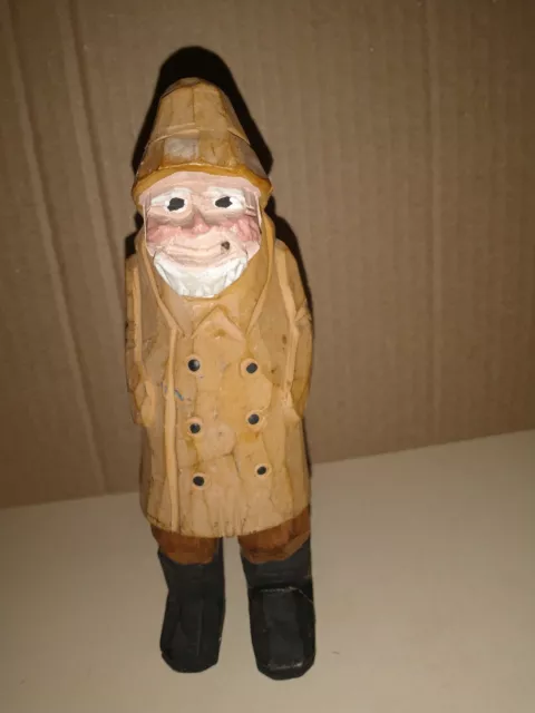 Vintage Wooden Hand Carved Sailor Sea Captain