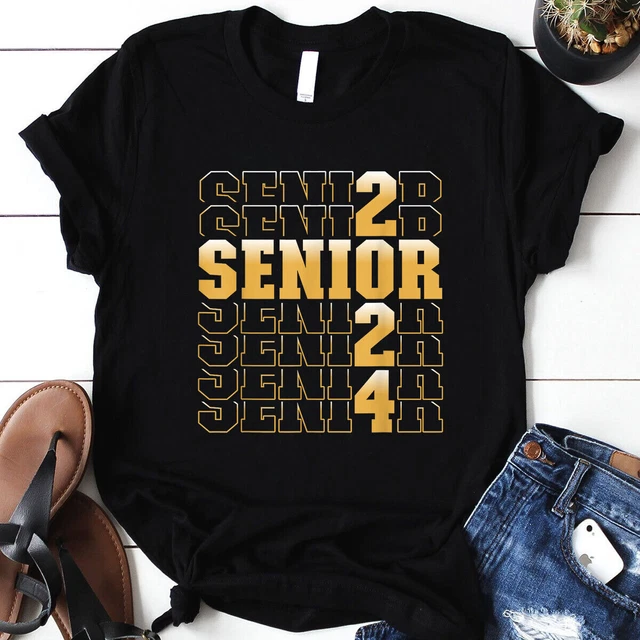 SENIOR 2024 CLASS OF 2024 Graduation or First Day Of School TShirt 15