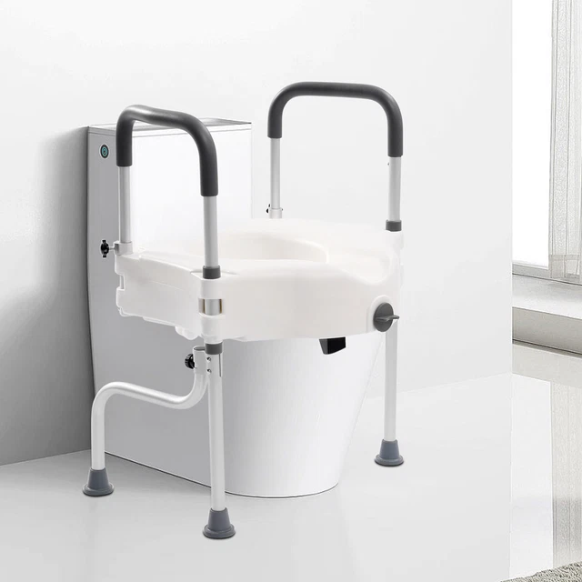 Elevación de asiento de inodoro con reposabrazos elevación de inodoro accesorio de inodoro ajustable DE