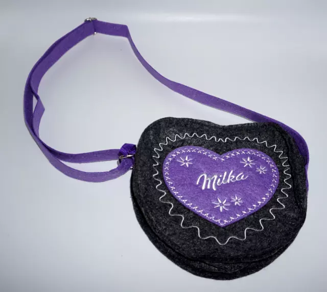 Milka Filz Tasche Kuh weich Lila Schokolade Herztasche Oktoberfest NEU