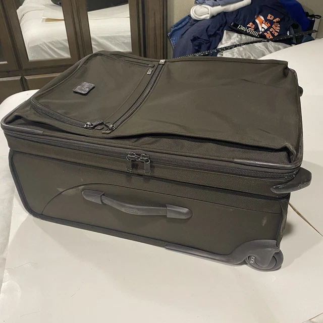 Tumi Alpha Expandable Short Trip 22024BH Wheeled Upright Brown Luggage Suitcase