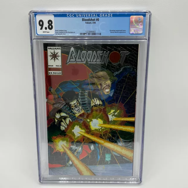 Bloodshot #0 Valiant Comics Chromium Cover Eternal Warrior CGC 9.8 White Pages