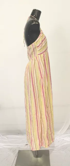 Old Navy Women's Fit & Flare Striped Halter Maxi Dress AH4 Multicolor Medium NWT 3