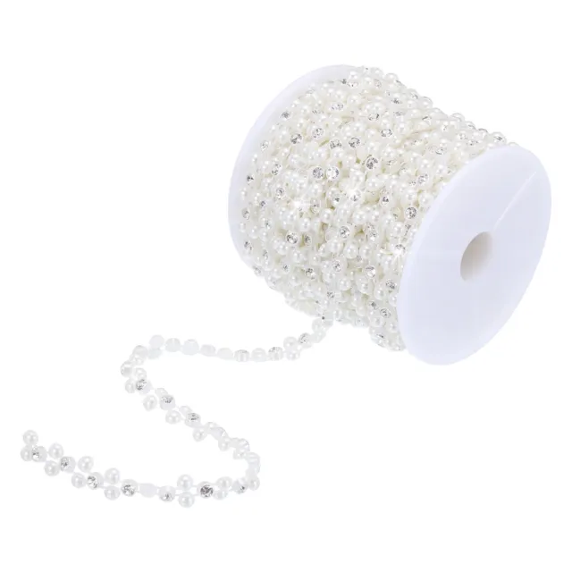 10 Yards Pearl and Rhinestone Beaded Chain Trim for DIY Creative decorations