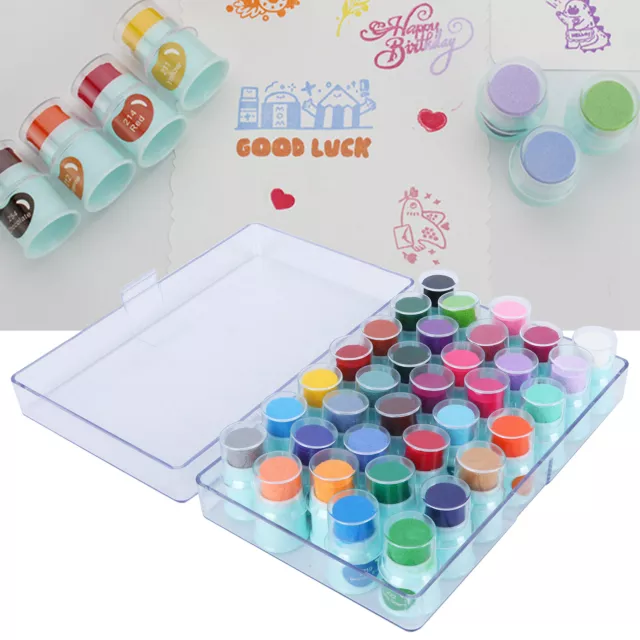 35 Stück Finger-Stempelkissen Mini-DIY-Stempelkissen Leuchtende Farben Zum ❉