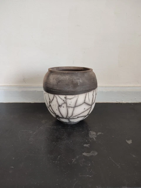 Vase Décoratif Marron et Bleu en Terre Cuite 59 cm Fait Main Effet Vieilli Dojran