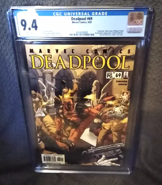 DEADPOOL #69 CGC 9.4 NM WP - Final Issue - RARE  Low print run 2002 Marvel