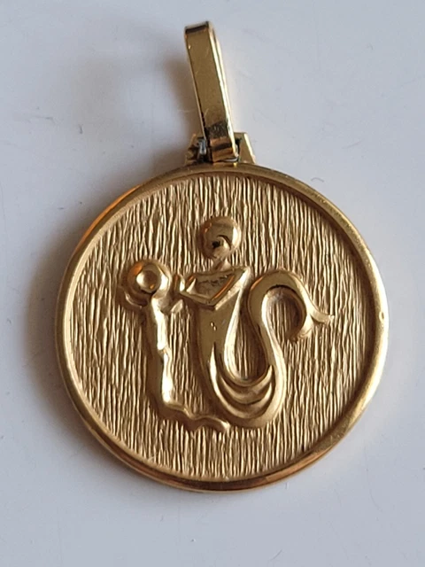 rare broche bronze ancienne femme médaille art deco n°2