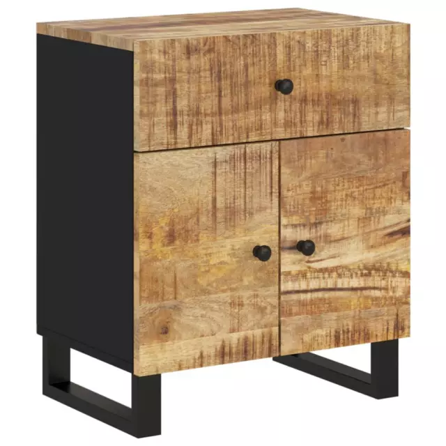 Nachttisch 50X33X60 Cm Massivholz Mango & Holzwerkstoff