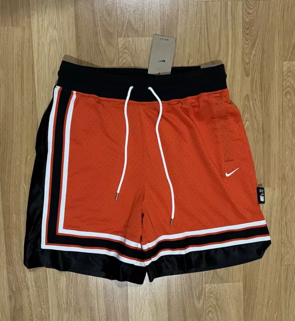 Nike Dri-Fit Circa 8" Basketball Shorts Orange Black DV9533-633 Men’s Size Large